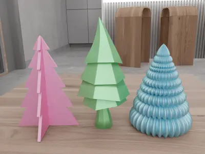 Christmas Tree Pack All-in-One 3D Model Collection