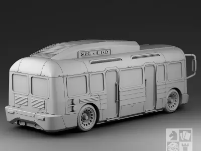 Futuristic bus 2 3D print model