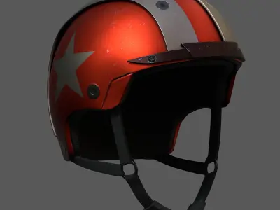 Helmet sport racer bike scifi fantasy human  Low-poly 3D model