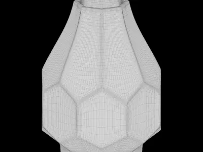 Vase29 glass lamp with floral design 3D model