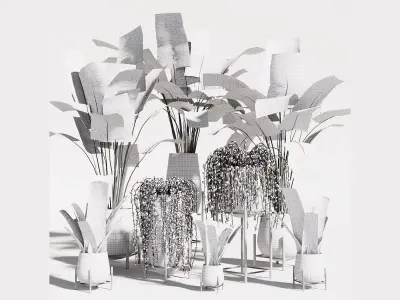 INDOOR PLANT SET01 3D model