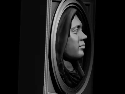 Religious art 3d my model for gravestone tombstone 3D model