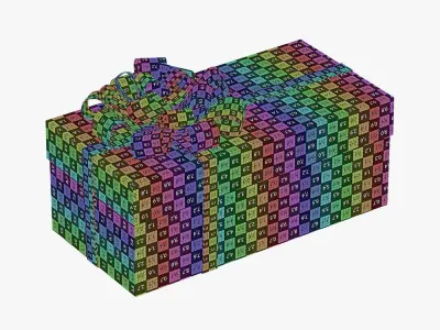 Christmas gift box 05 3D model