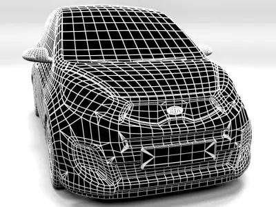 KIA PICANTO 5 DOOR LOWPOLY Low-poly 3D model