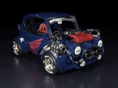 HondaCar  toon style Low-poly 3D model