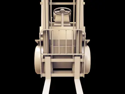 Forklift truck Low-poly 3D model
