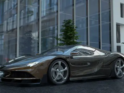 Generic Supercar v27 Low-poly 3D model