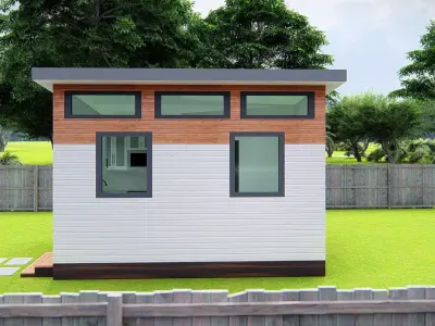 Small Tiny American House 3D Model Modern Minimal design 3D model purchase