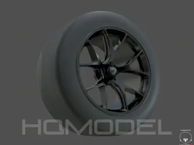 Generic Touring Tire Standard PBR Low-poly 3D model