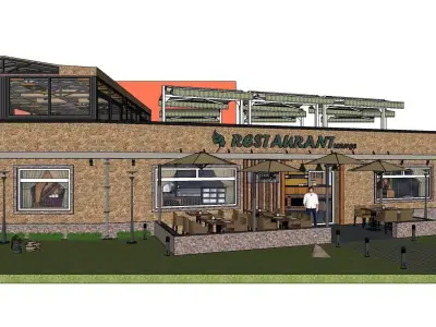 restaurant lounge meat butcher 3D model