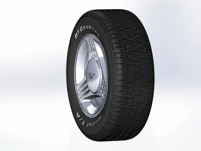 Wheels for scale model Mustang Mk4 1995 15inch 3D print model