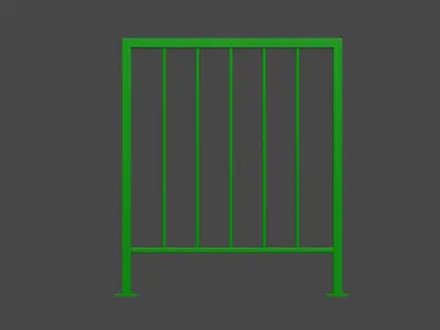 Wire fence  003  3D Model Free 3D model