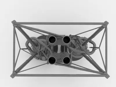 LR-87 Titan II Rocket Engine 3D model