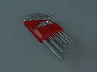 Hand Tools Pliers Wrench Allen 3D model