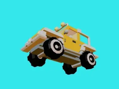 car 4x4  Low-poly 3D model