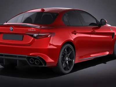 Alfa Romeo Giulia Quadrifoglio 2016 VRAY 3D model