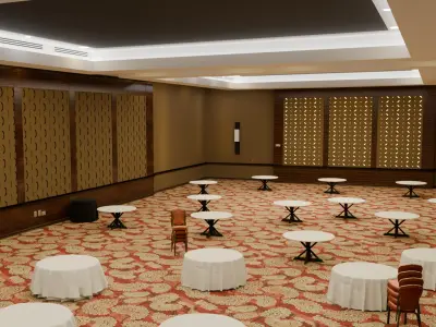 Big Hotel Ballroom 3D model