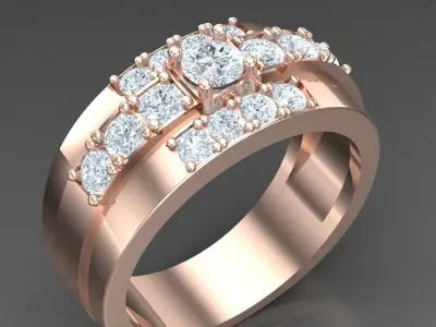 Luxury Men Rings Designs 4MR030 3D print model