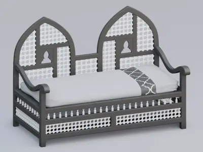 Moroccan bench 3D model