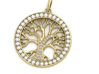 Tree of Life Pendant  Luxury 3D Printable Jewelry Model  3D print model