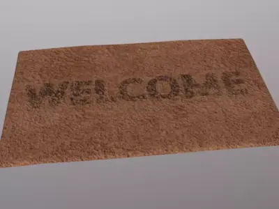 Rug Welcom Low-poly 3D model