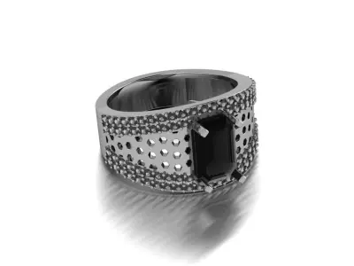 Men Diamond Jewelry Ring 3D print model