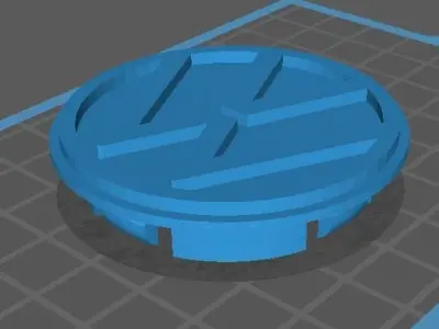 Wheel covers with Volkswagen emblem for 3D printing 3D print model