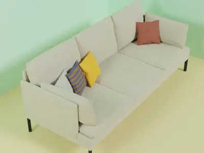 Sofa for Living Room Free 3D model