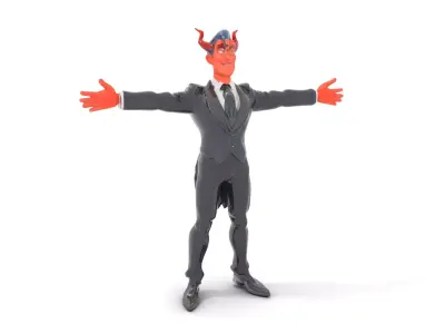 Devil Businessman Suit Model Pack  Character Design Low-poly 3D model