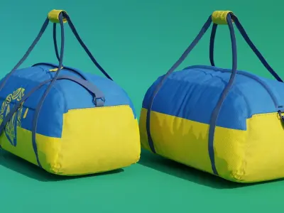 Sport bag Ukraine 3D model