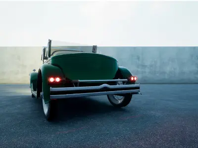 Retro car Caviro 3D model