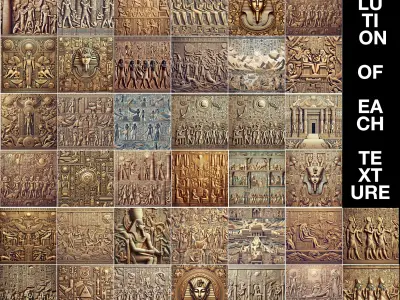 50 Egypt Civilization Textures or Wallpaper 4K - Ai Created Texture