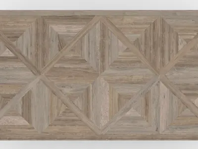 Table with diversified oak textures Low-poly 3D model
