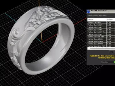 ring woman  3D print model 157
