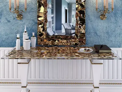 ROME IV Golden Decorative Interior Design Classic Set Pro 3D model