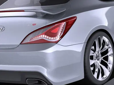 Hyundai Genesis Coupe 2016 VRAY 3D model