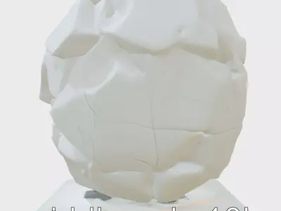 Geometric Rock Sculpture Abstract Art Piece Low-poly 3D model