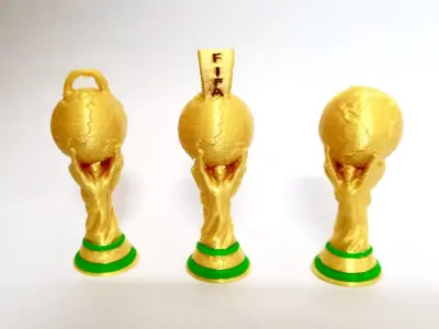 FIFA world Cup Pendant Keychain Earring 3D print model