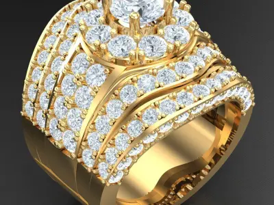 Luxury Men Rings Designs 4MR086 3D print model