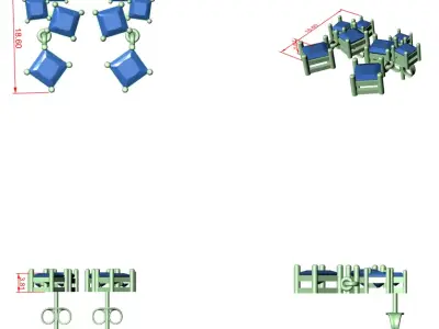 Diamond Drops  3D print model