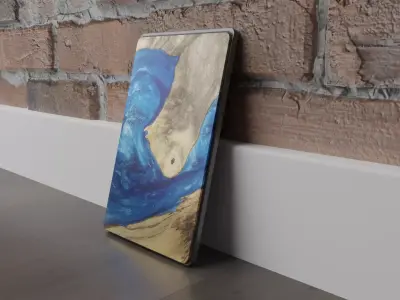 Custom-Designed Carved Wireless Charging Pad Low-poly 3D model