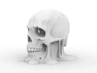 Melting Skull 3D Printable 3D print model
