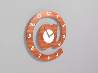 Wall Clock 3D model 8