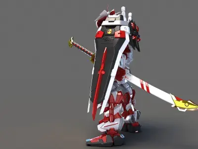 Mobile Suit Gundam MBF-P02 Red Astray Gundam 3D model