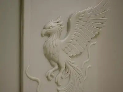 Elegant Phoenix Wall 3D print model