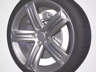 VOLKSWAGEN SCIROCCO TYRE RIM 3D print model