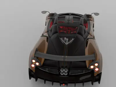 pagani huara bc brown edition Low-poly 3D model