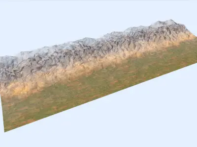 Terrain Low-poly PBR Free low-poly 3D model
