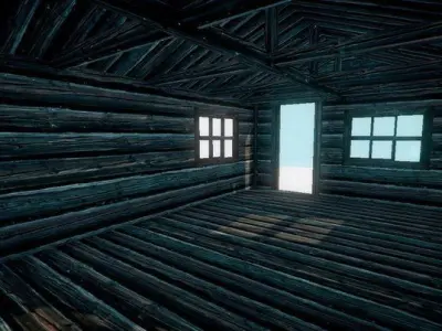 Forest Cabin Low-poly 3D model