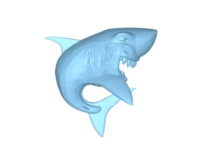 Shark Cartoon 3D Printable Model STL OBJ 3D print model